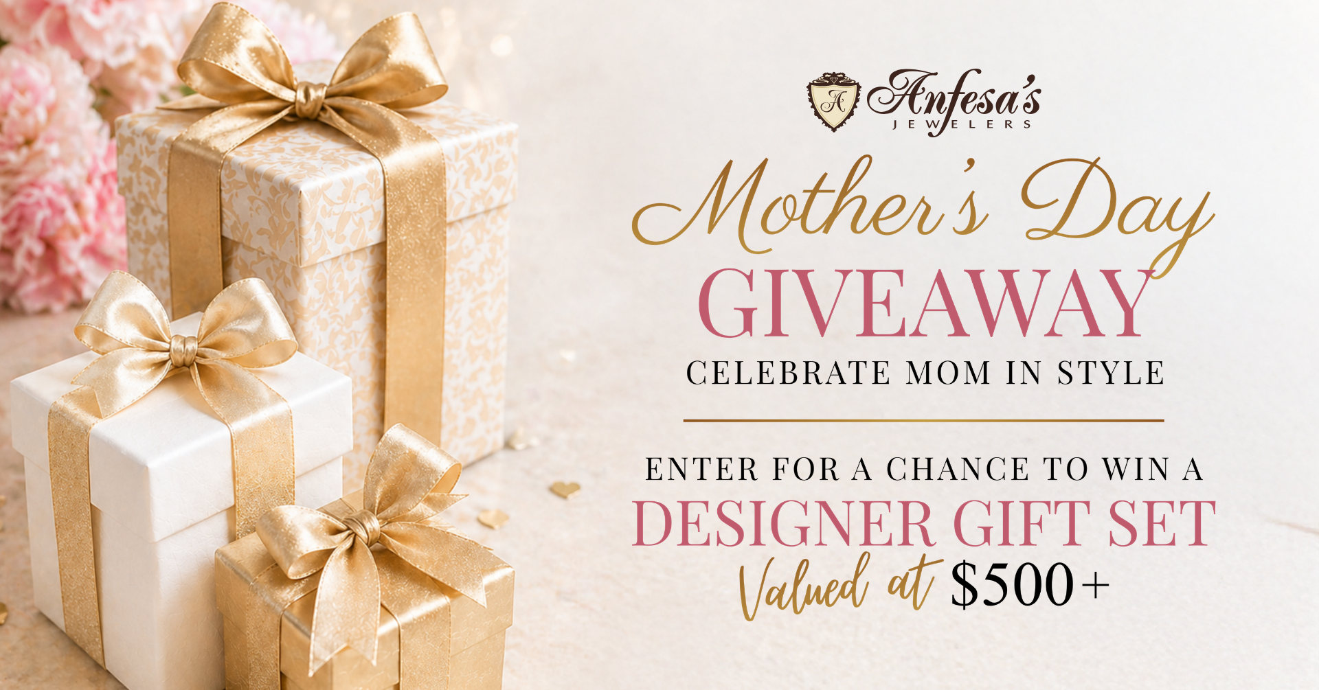 Enter the Mother's Day Giveaway at Anfesa's Jewelers and Win a $500+ Designer Jewelry Set!