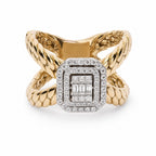 Yellow Gold and Diamond Ring