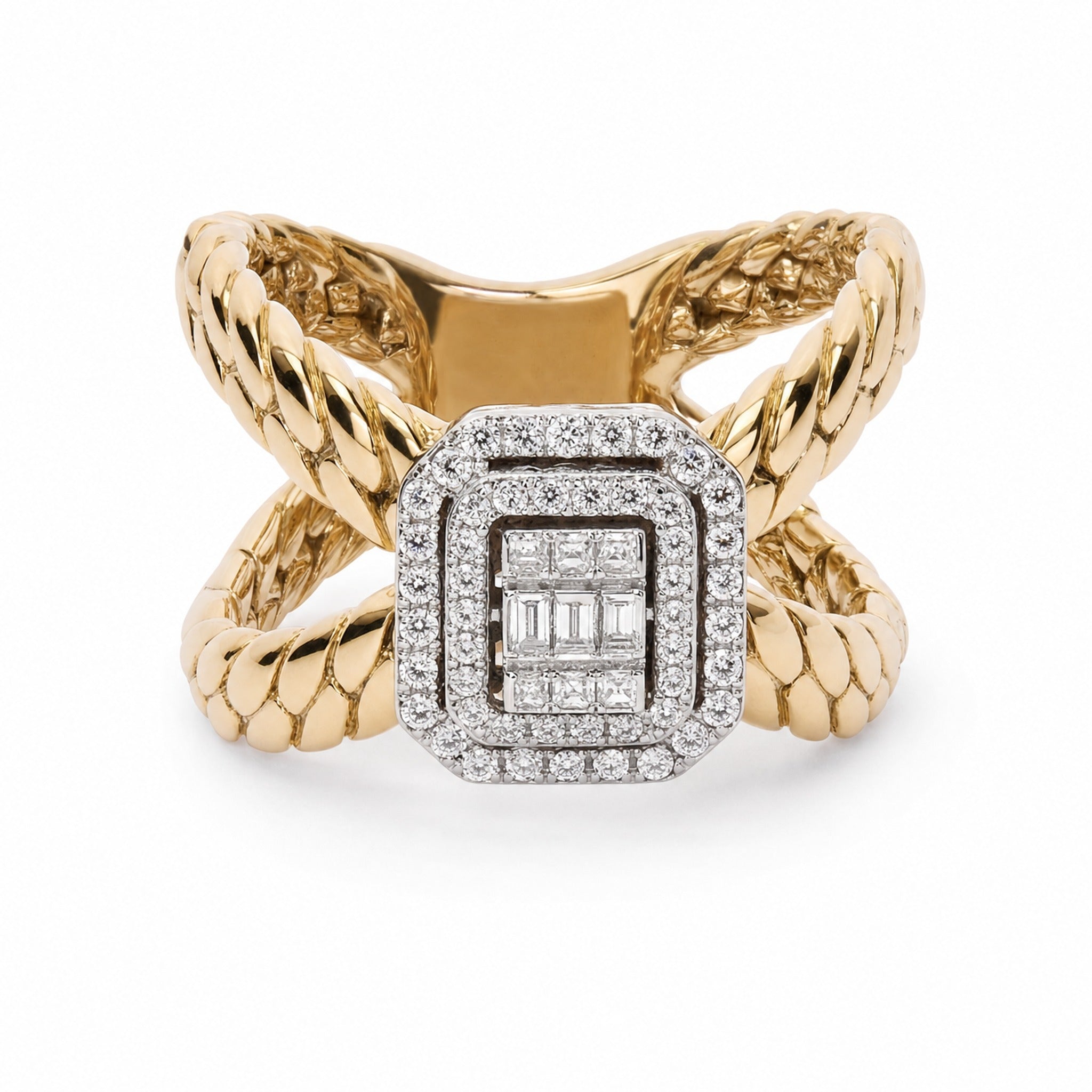 Yellow Gold and Diamond Ring