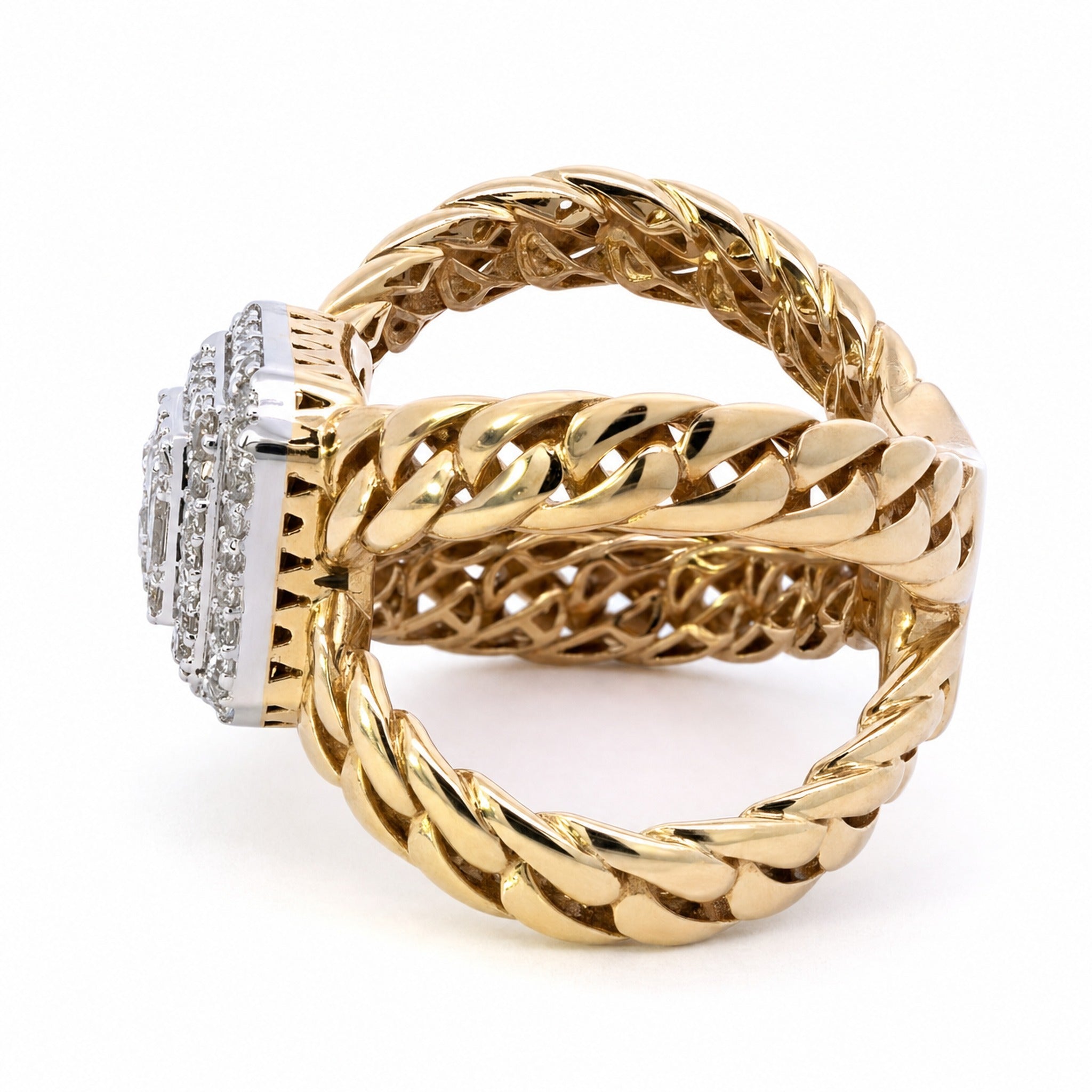 Yellow Gold and Diamond Ring
