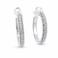 Diamond White Gold Hoops