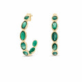 Yellow Gold and Emerald Earrings