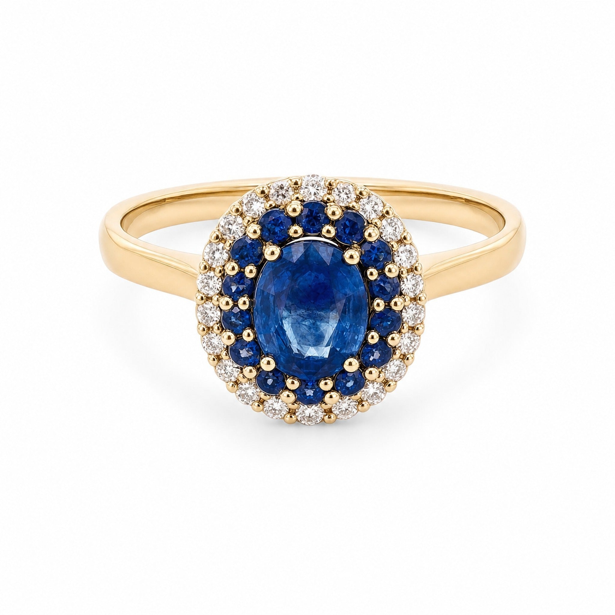 Yellow Gold and Sapphire Ring
