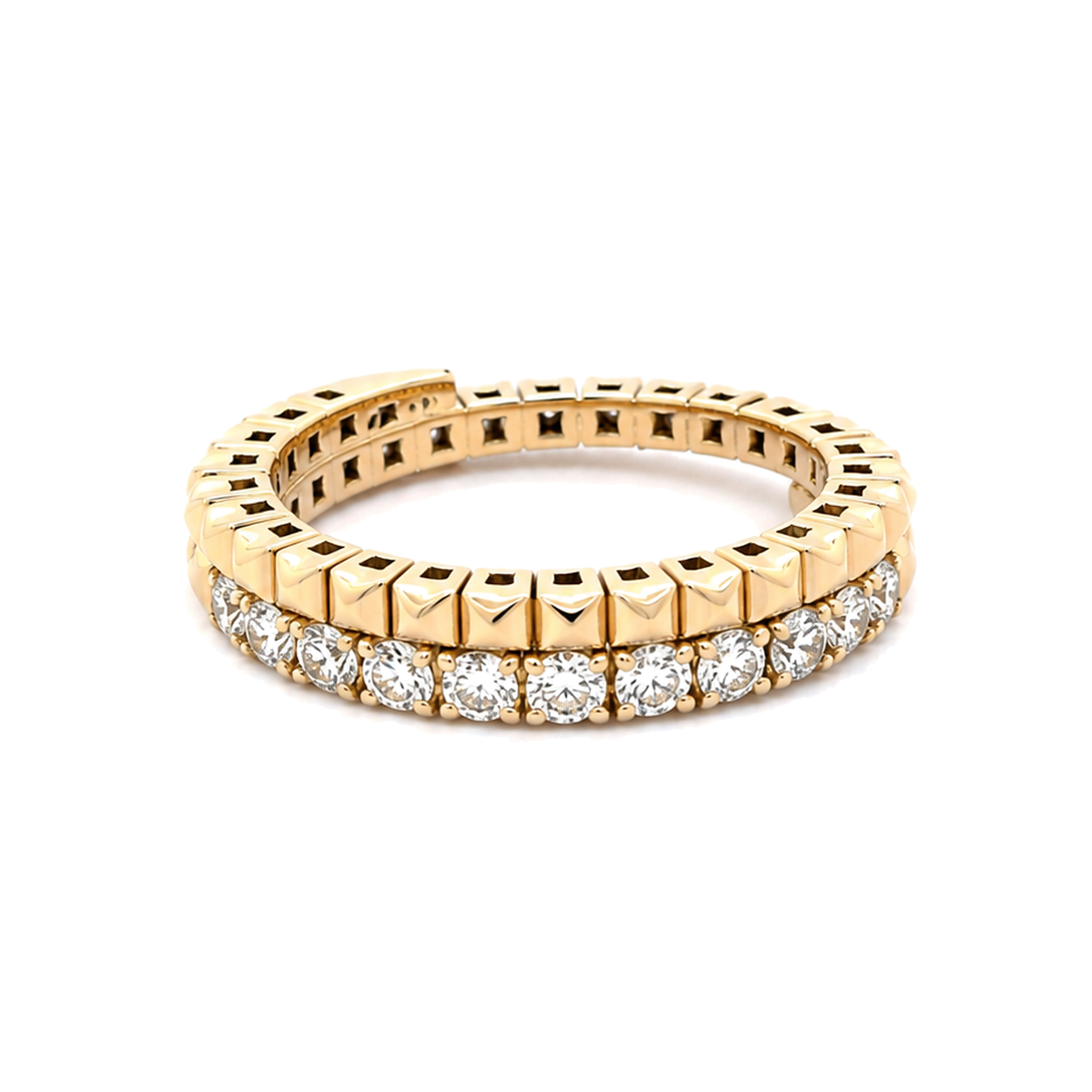 Gold and Diamond Flex Ring