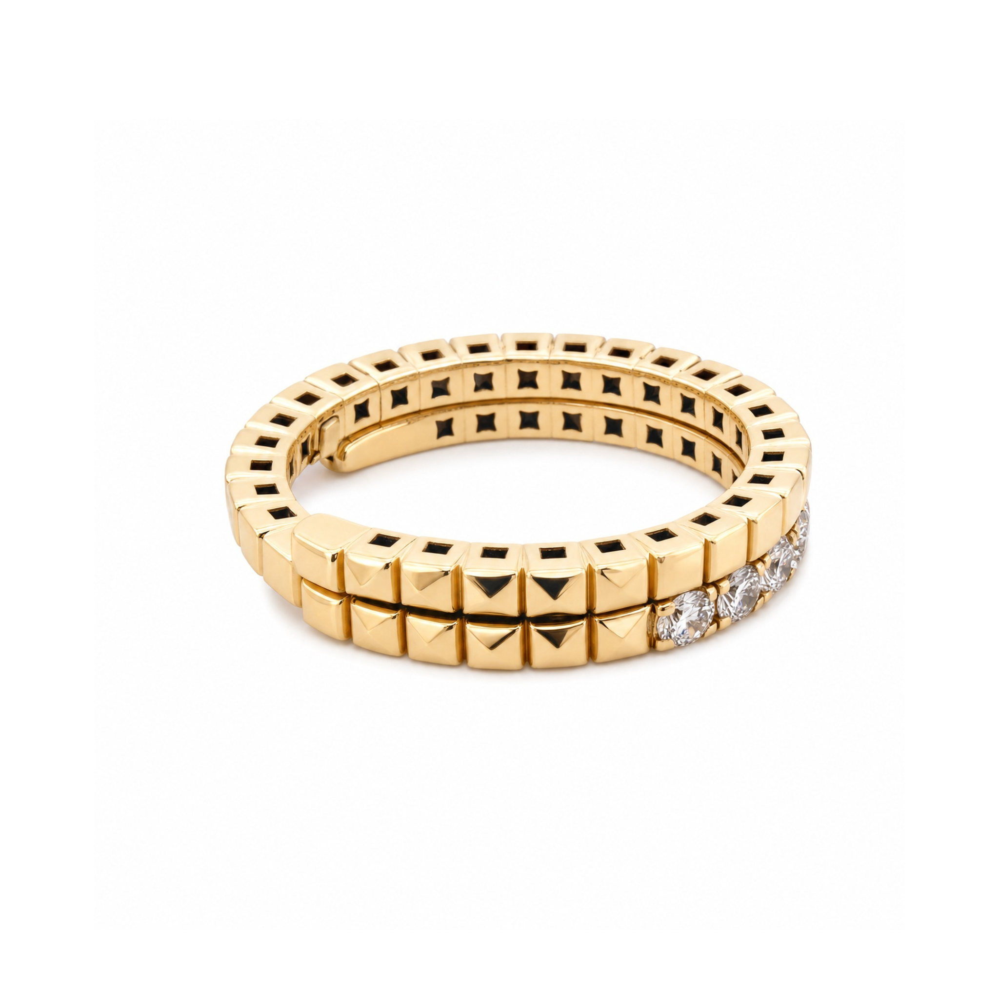 Gold and Diamond Flex Ring