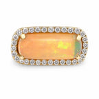 Gold and Diamond Opal Ring