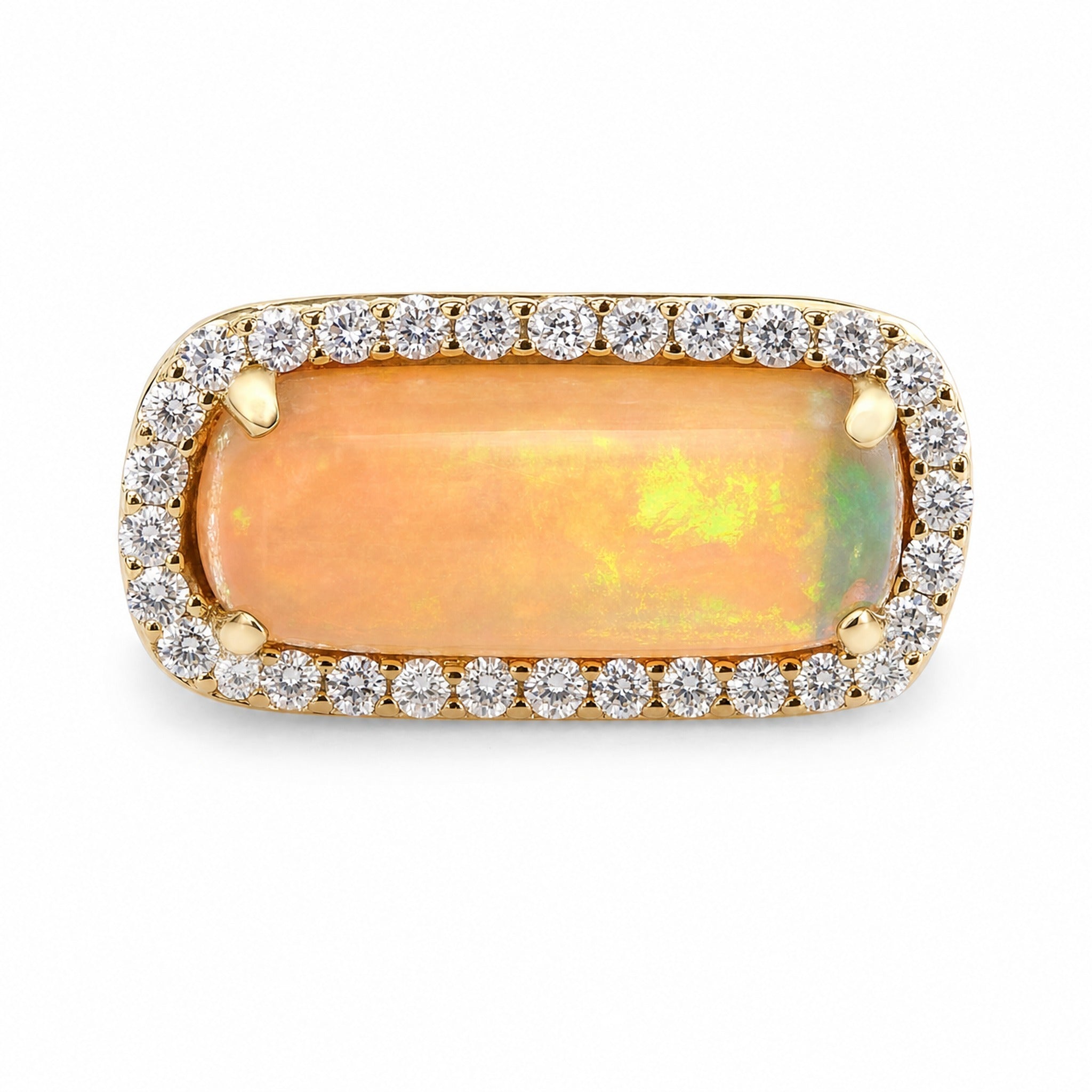 Gold and Diamond Opal Ring