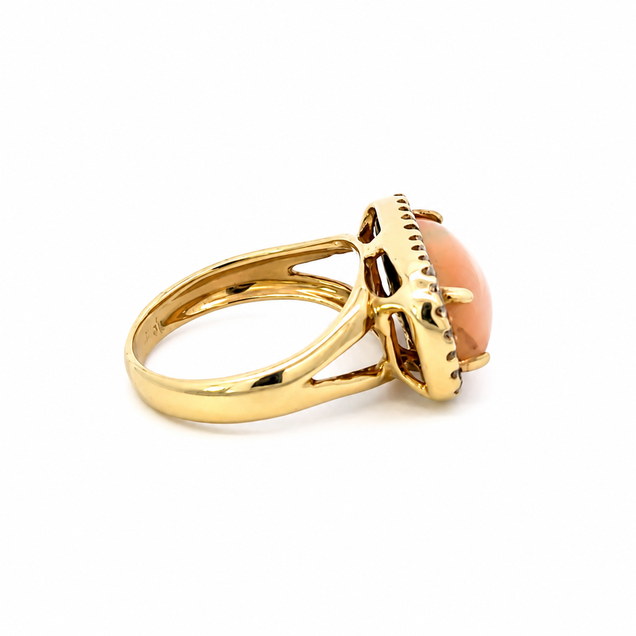 Gold and Diamond Opal Ring