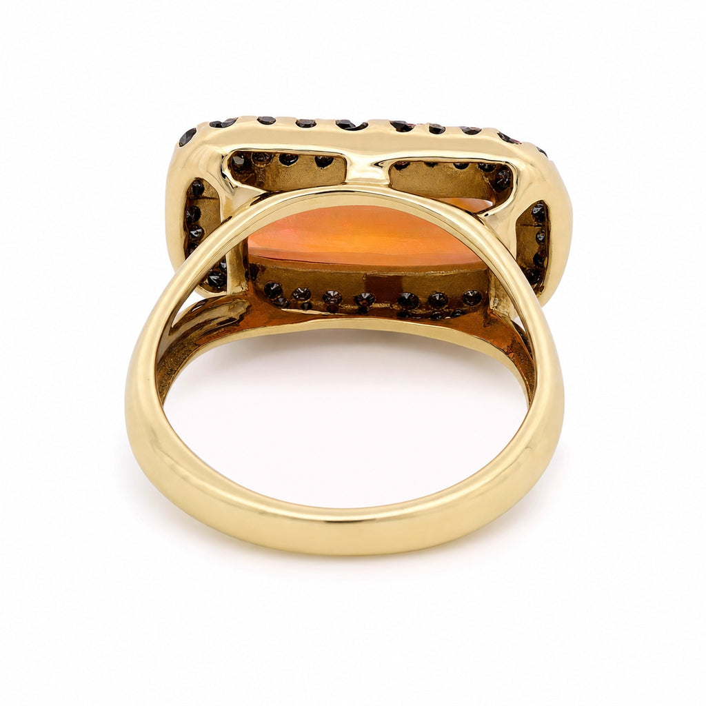 Gold and Diamond Opal Ring
