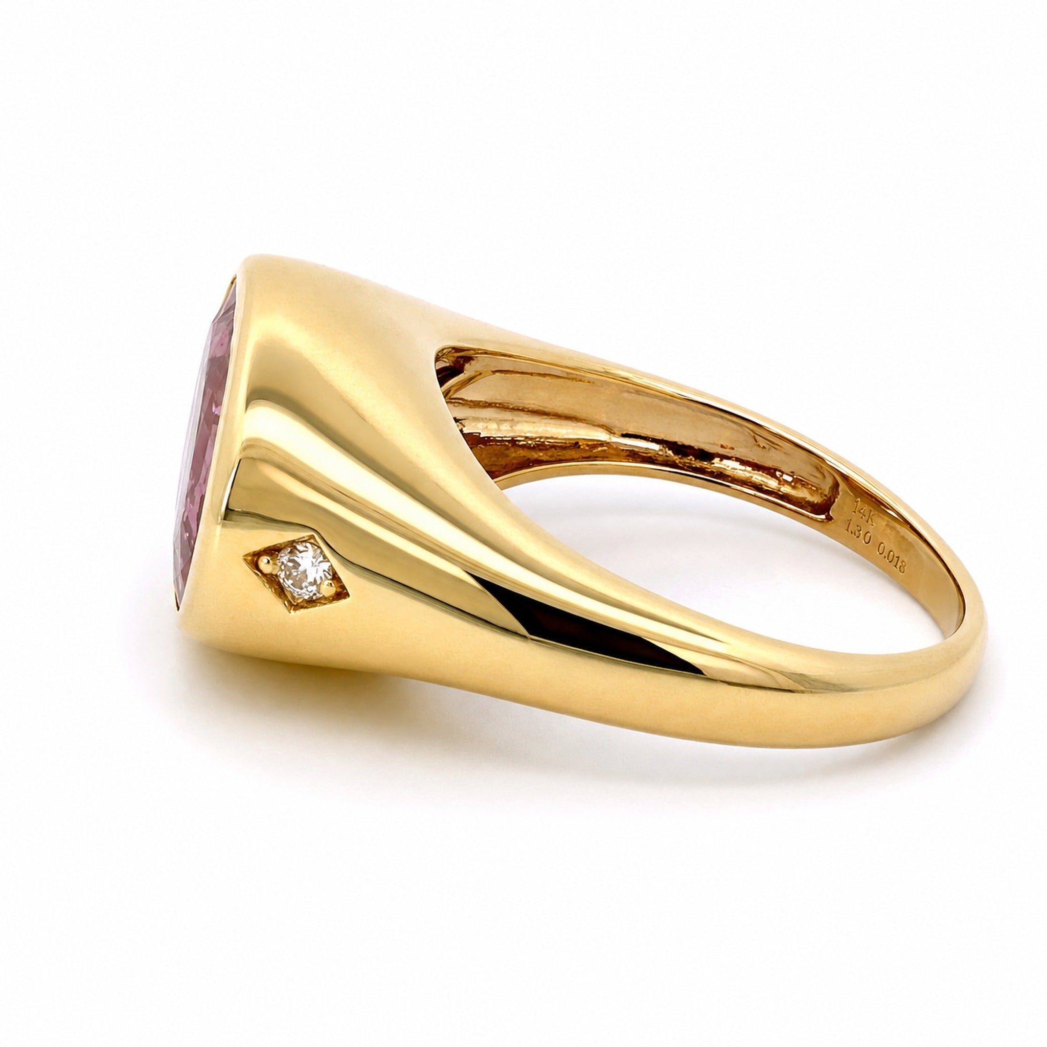 Pink Tourmaline 14KY Gold Ring