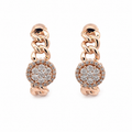 Yellow Gold and Diamond Hoops