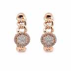 Yellow Gold and Diamond Hoops