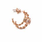 Yellow Gold and Diamond Hoops