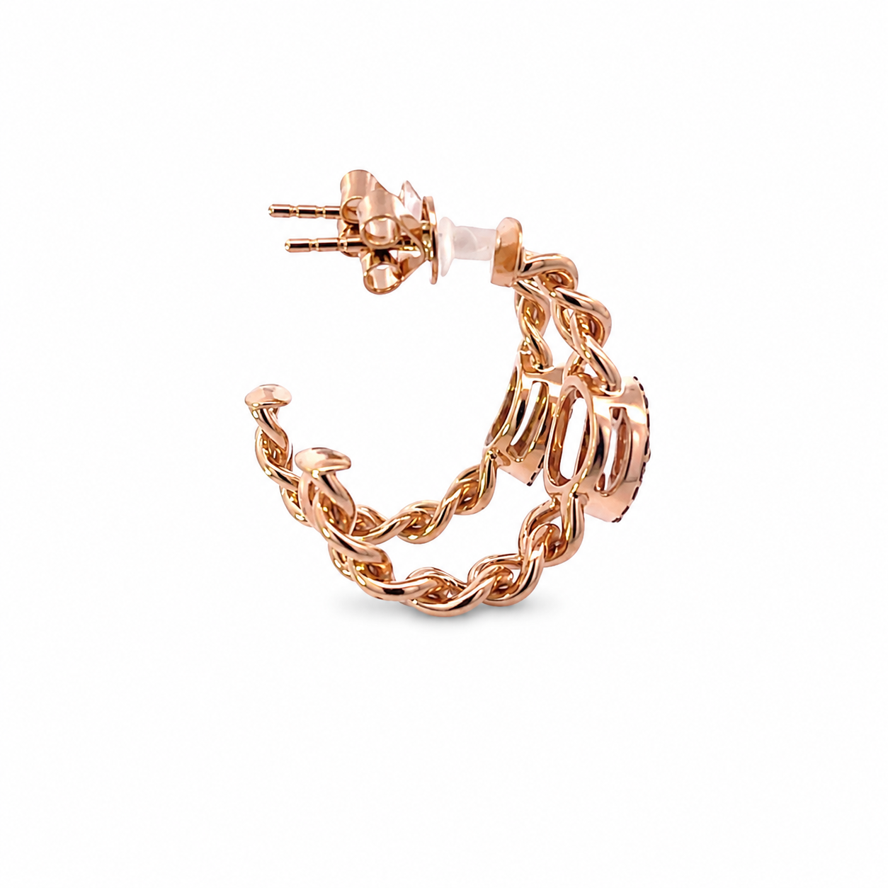 Yellow Gold and Diamond Hoops