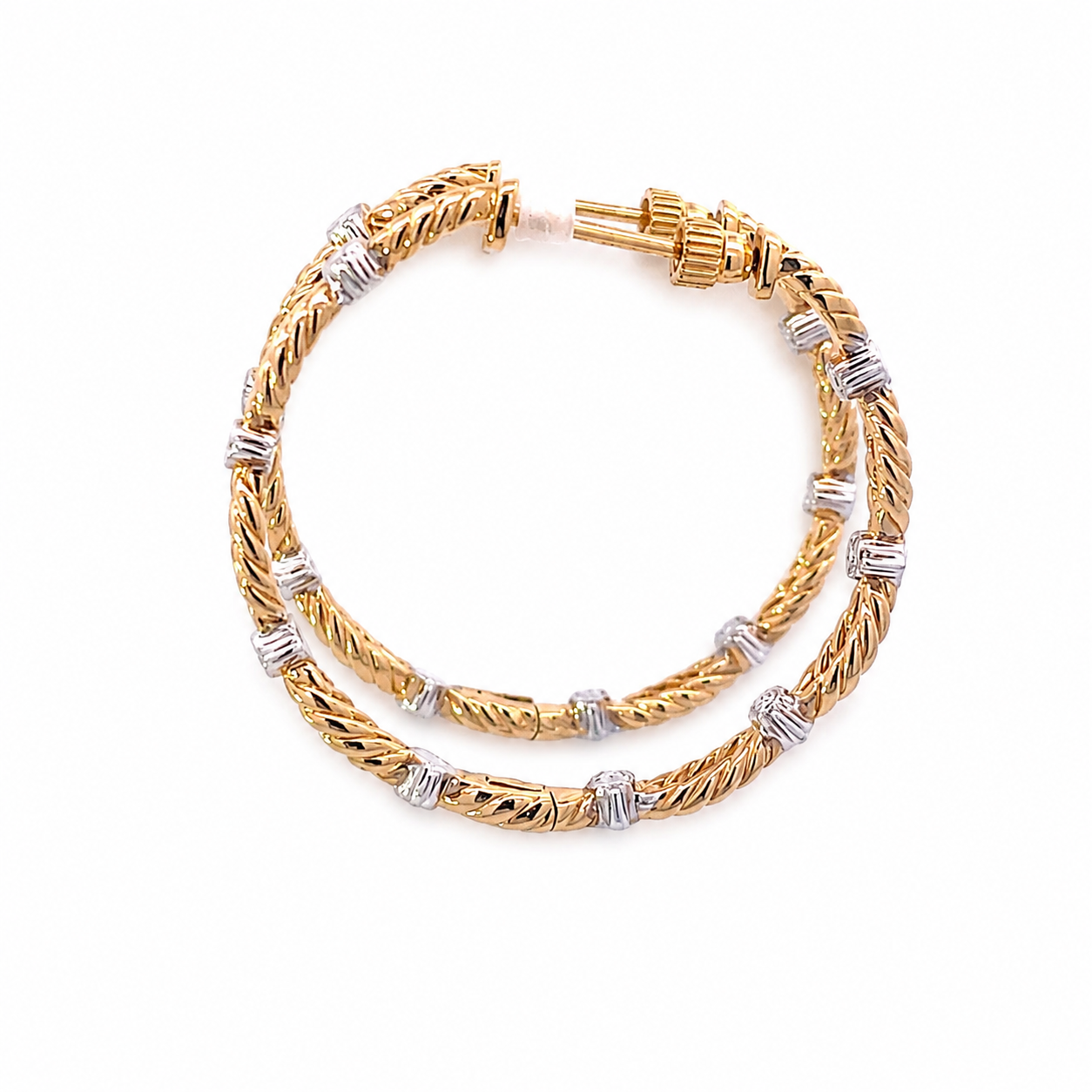 Gold Diamond Hoops