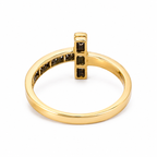 Gold Diamond Cross Ring