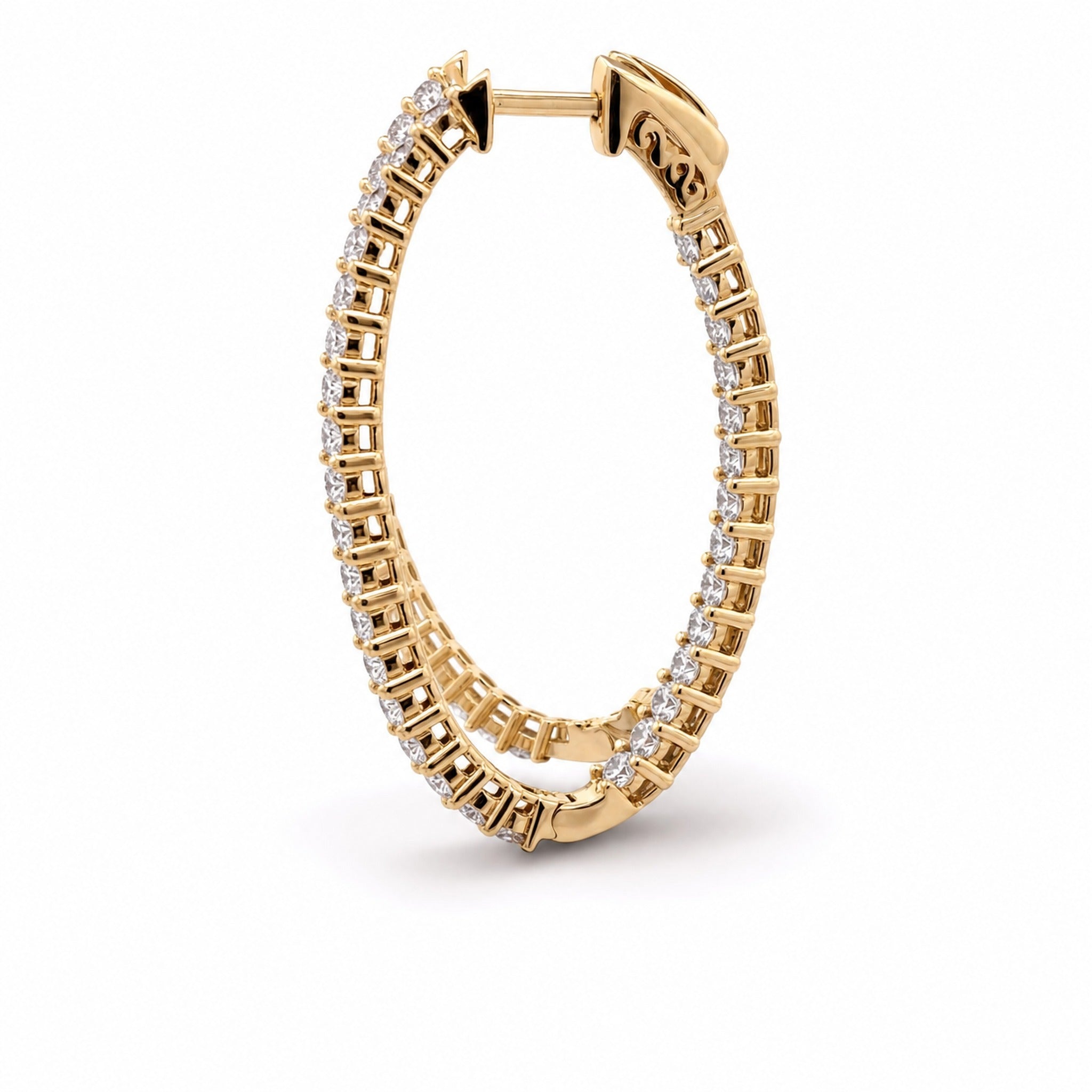 Diamond Hoop Earrings