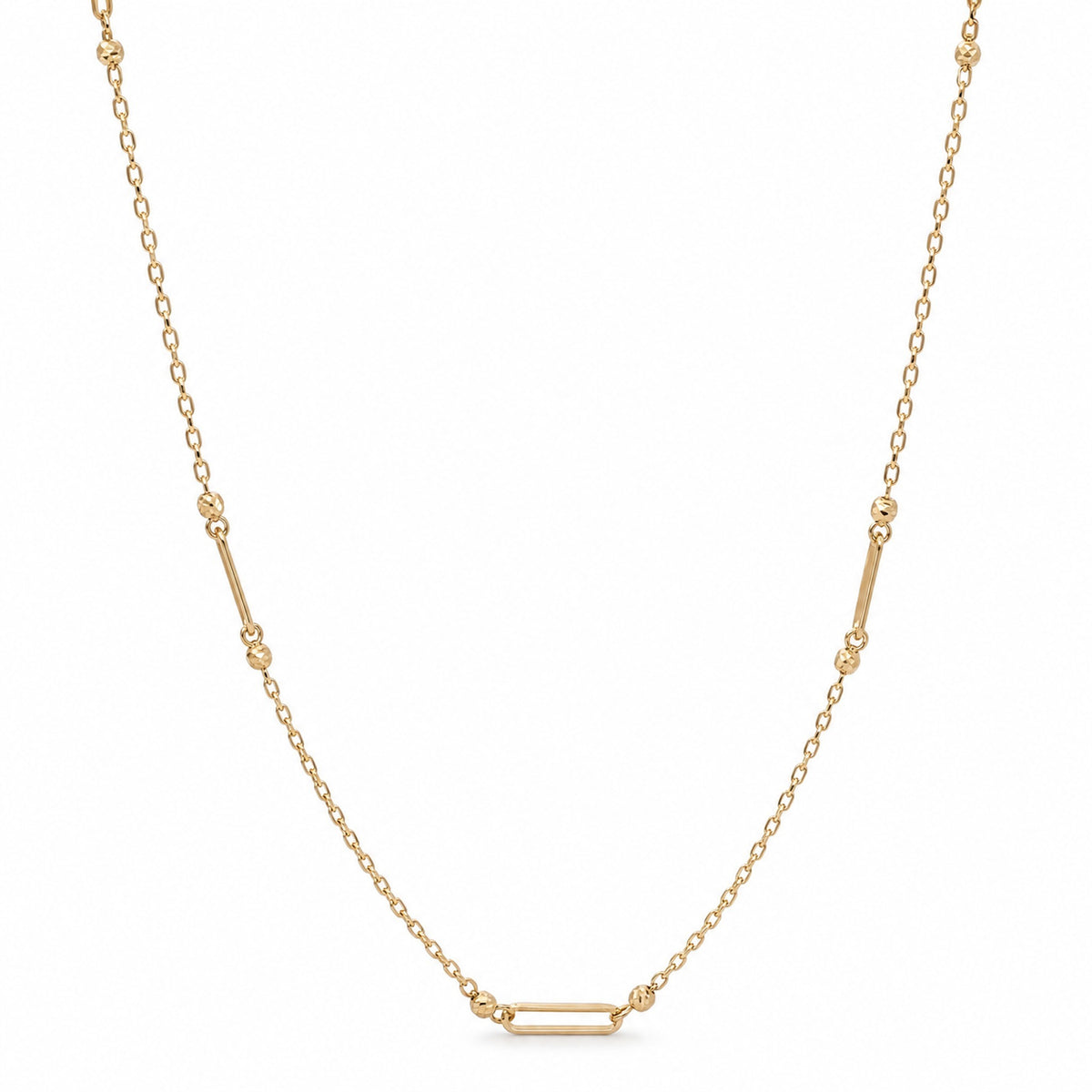 10KY Gold Paperclip Necklace
