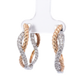 Yellow Gold and Diamond Hoops