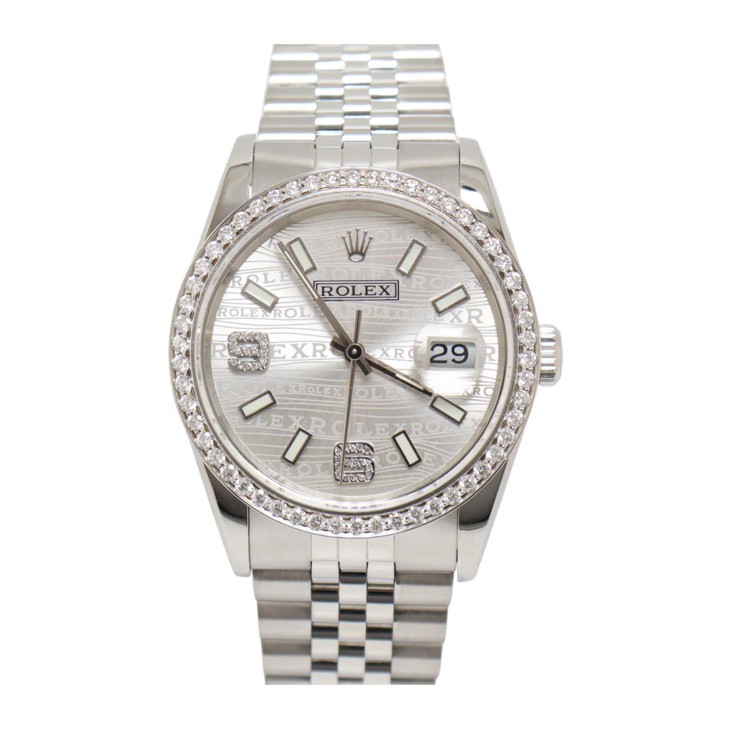 Anfesa's Certified Pre-Owned Rolex Datejust 36mm Wave Diamond Dial and Bezel