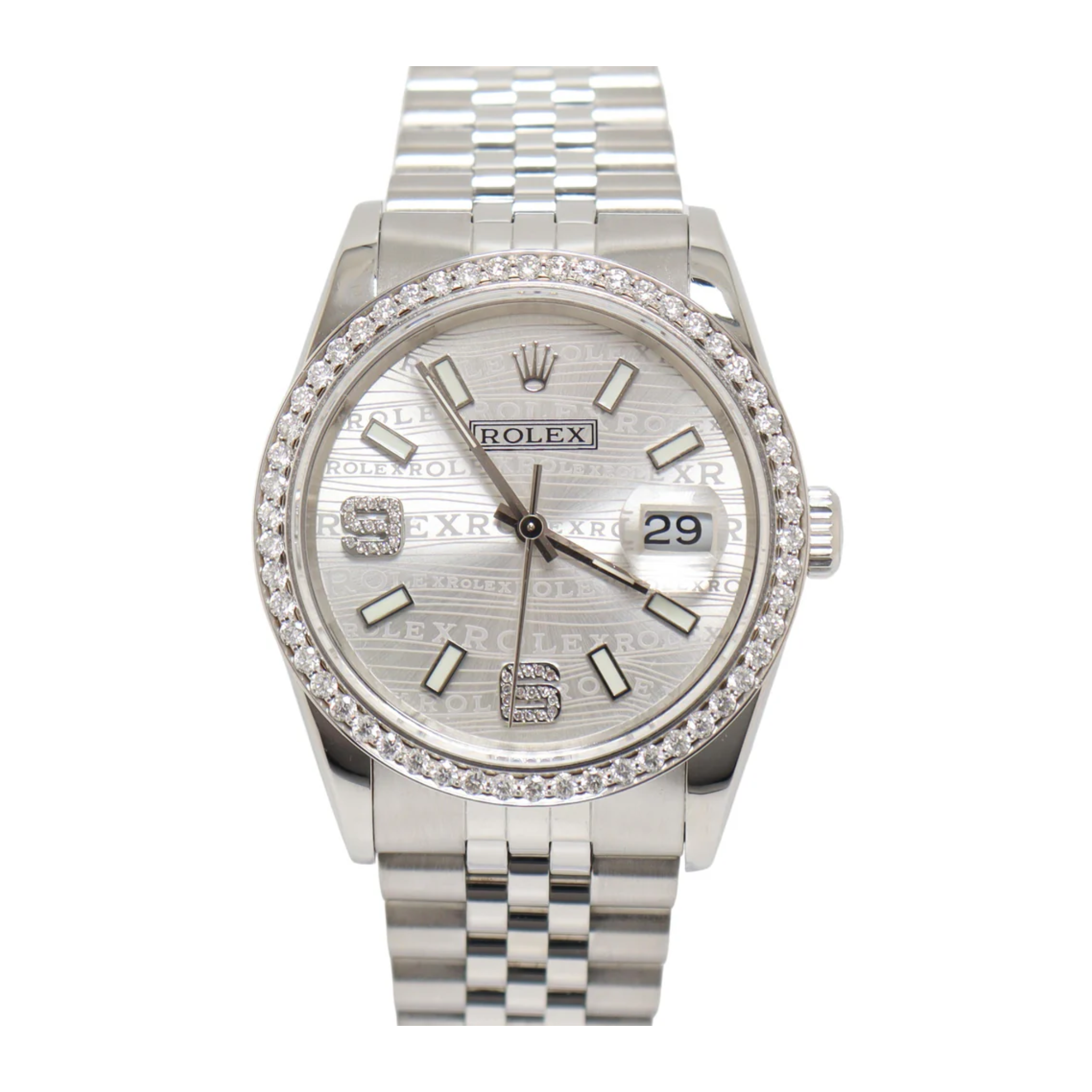 Anfesa's Certified Pre-Owned Rolex Datejust 36mm Wave Diamond Dial and Bezel