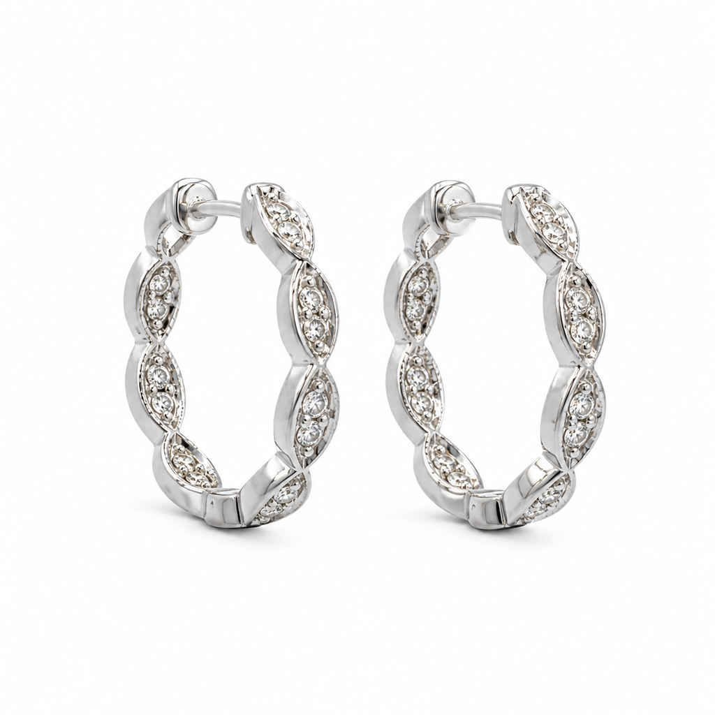 .5 CT Diamond Hoops