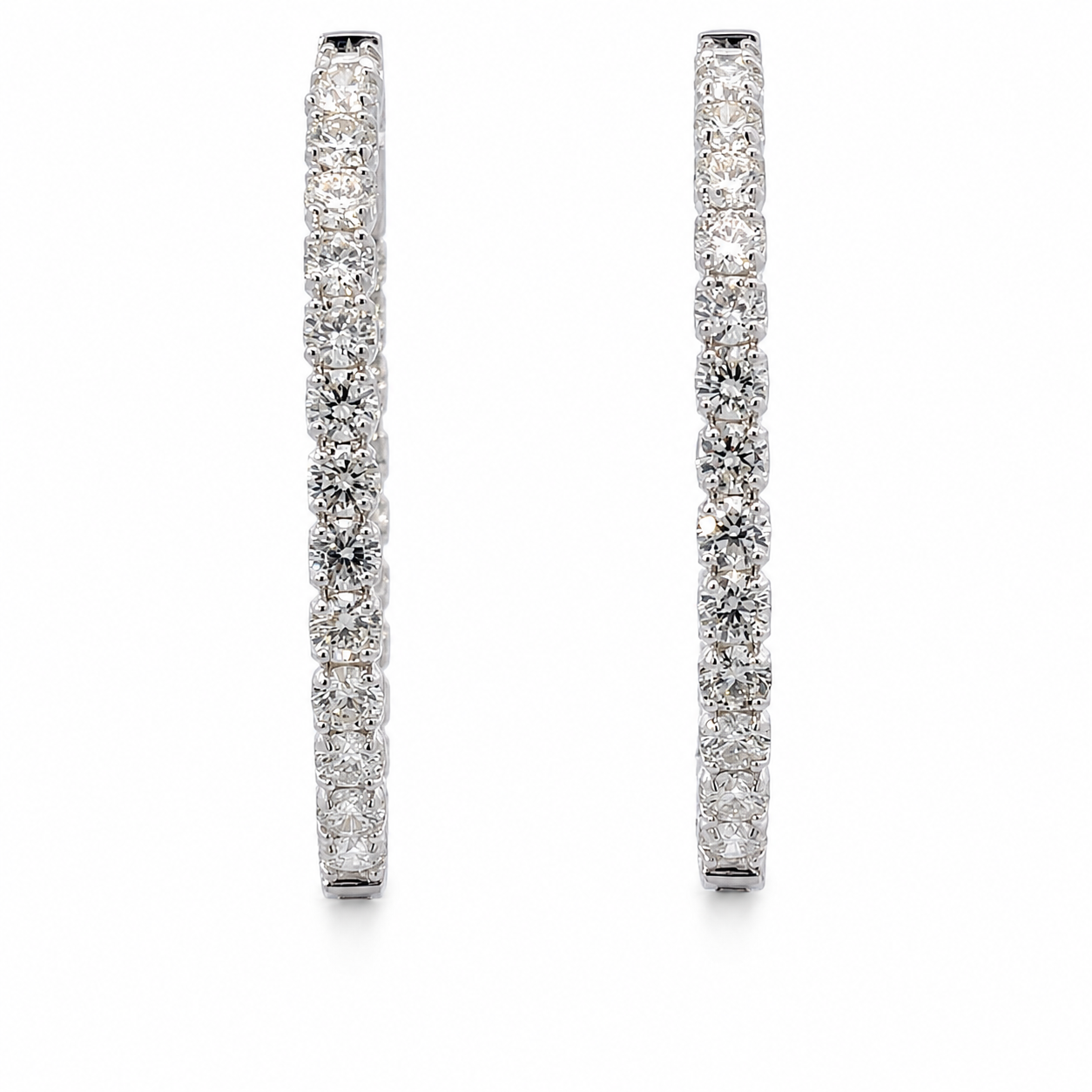 14KW 6CT Diamond Oval Hoops
