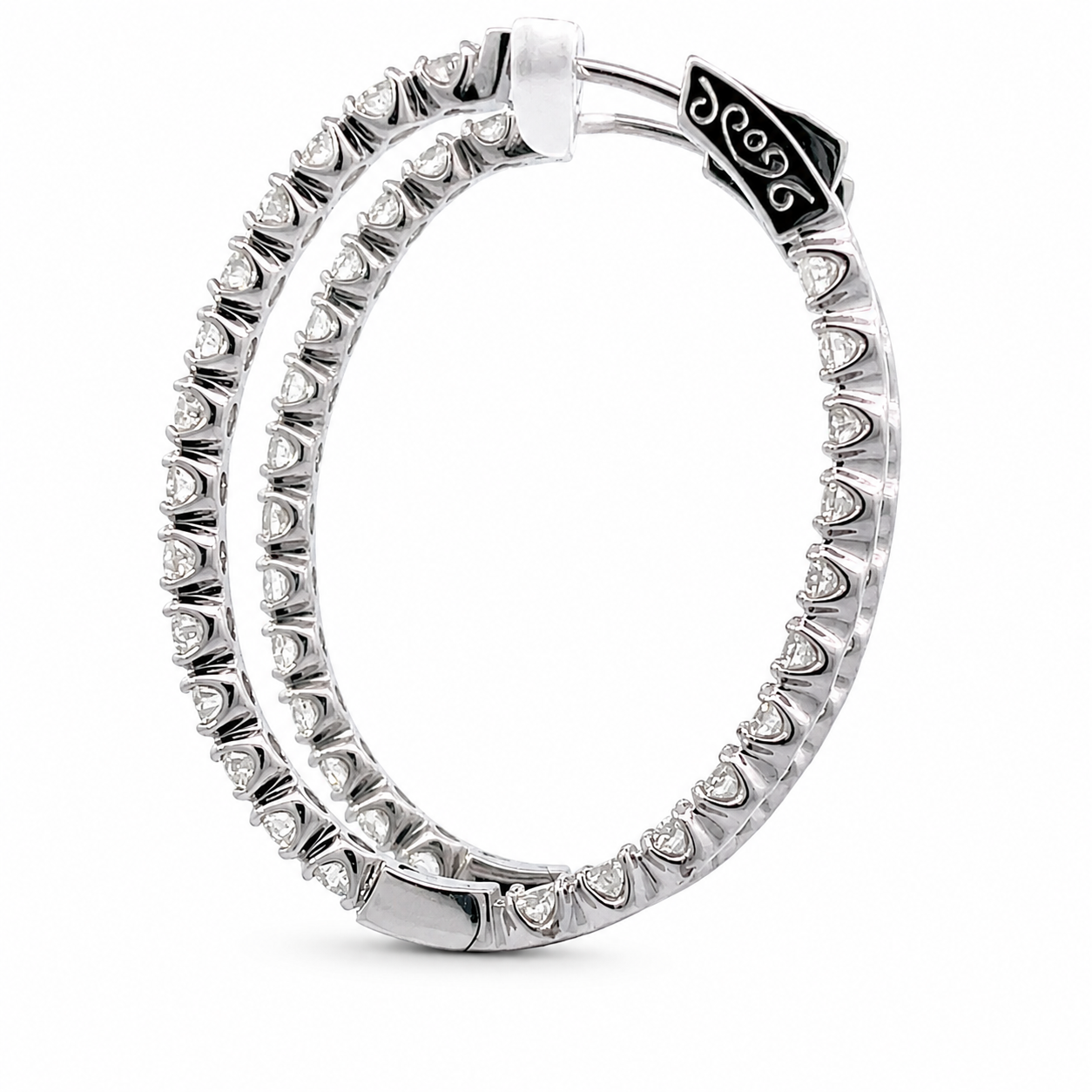 14KW 6CT Diamond Oval Hoops