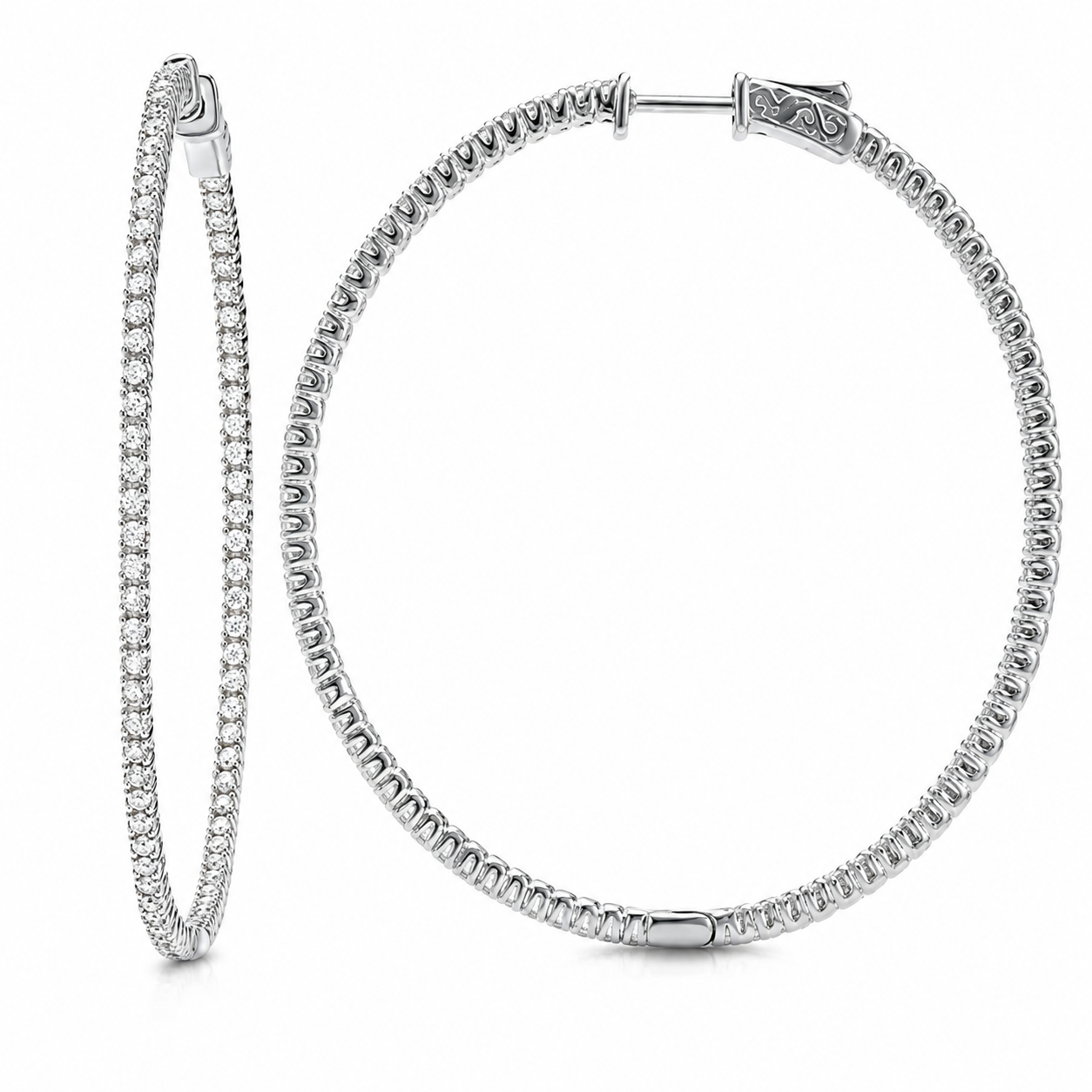 6.05 CT Diamond Hoops