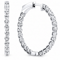14KW 5CT DIAMOND HOOPS
