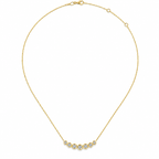 Gabriel & Co 14K Yellow Gold Curved Bezel Set Diamond Bar Necklace