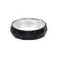 Triton- 6.5MM Titanium & Forged Carbon Ring - Faceted Profile and Bevel Edge