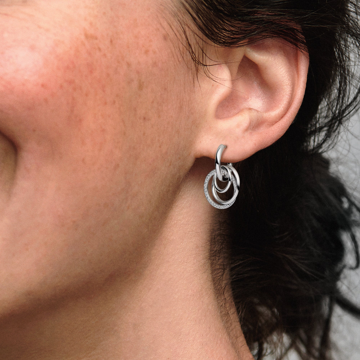 Pandora Family Always Encircled Hoop Earrings