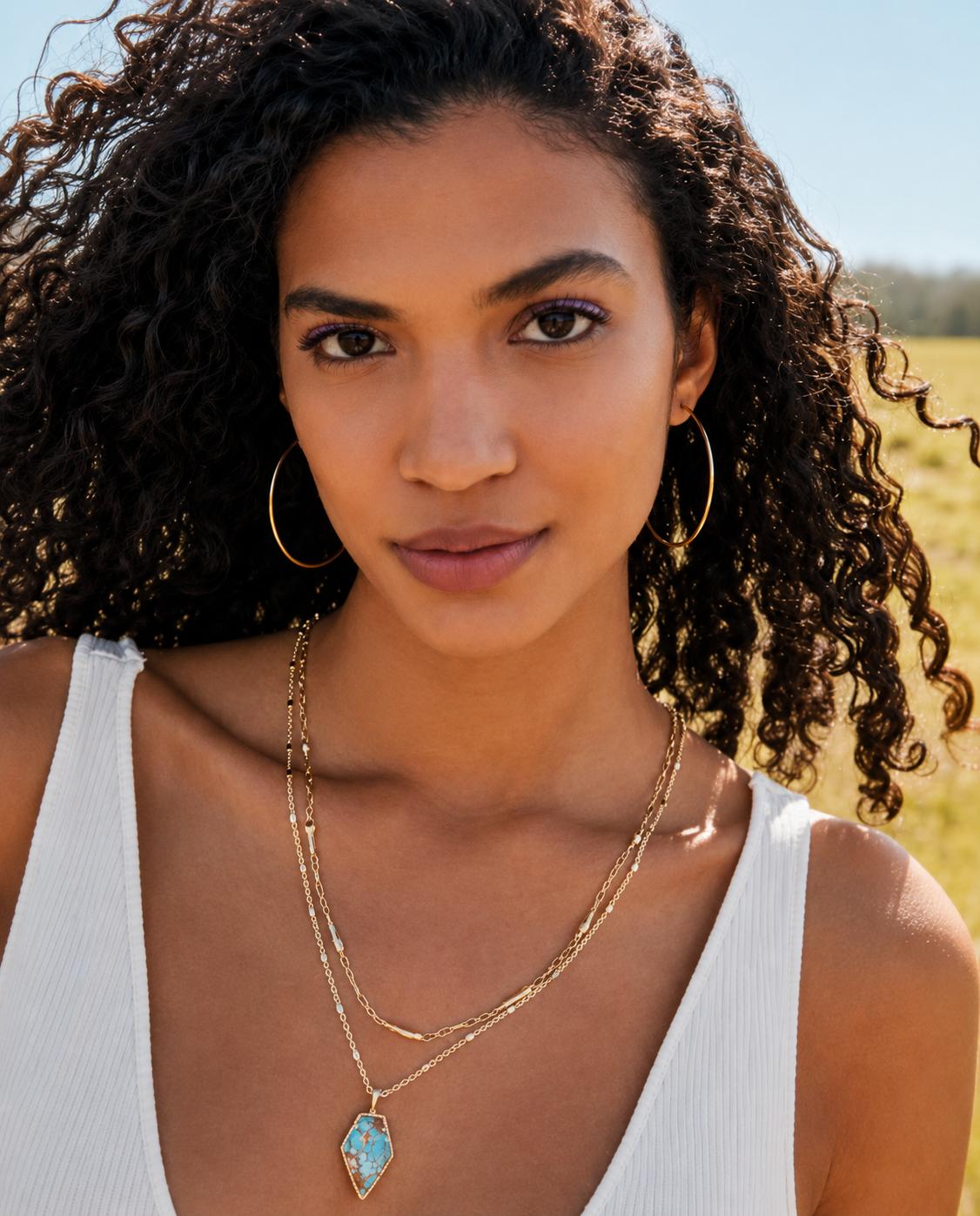 Kendra Scott Framed Tessa Convertible Gold Multi Strand Necklace in Bronze Veined Turquoise Magnesite Red Oyster