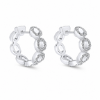 14k White Gold Huggie