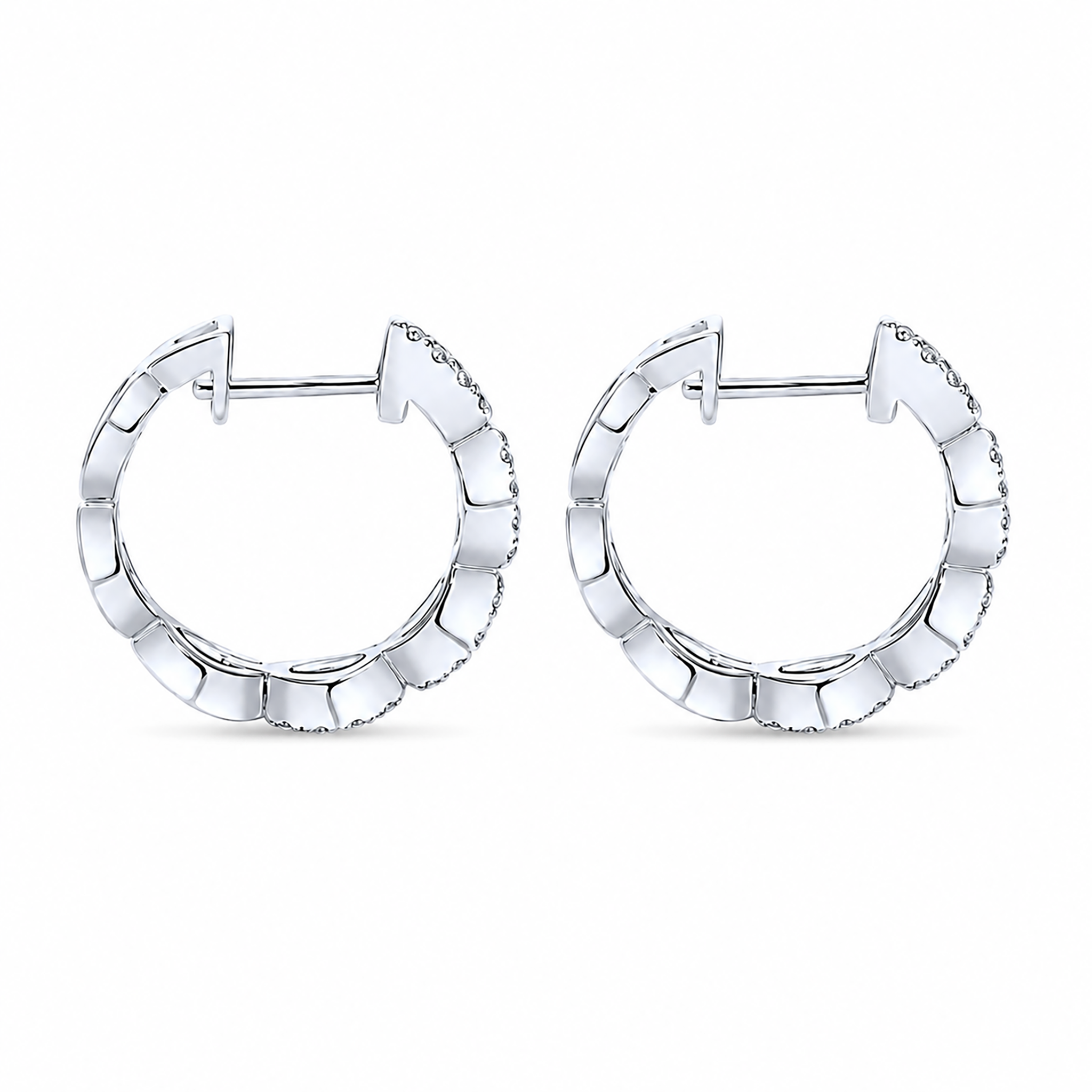 14k White Gold Huggie