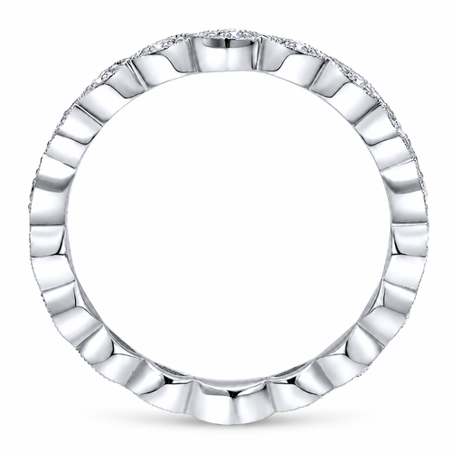 14k White Gold Eternity Stackable Ladies Ring