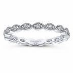 14k White Gold Eternity Stackable Ladies Ring