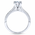 14k White Gold Round Solitaire