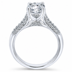 14k White Gold Round Straight