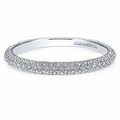14k White Gold Round Straight wedding Band