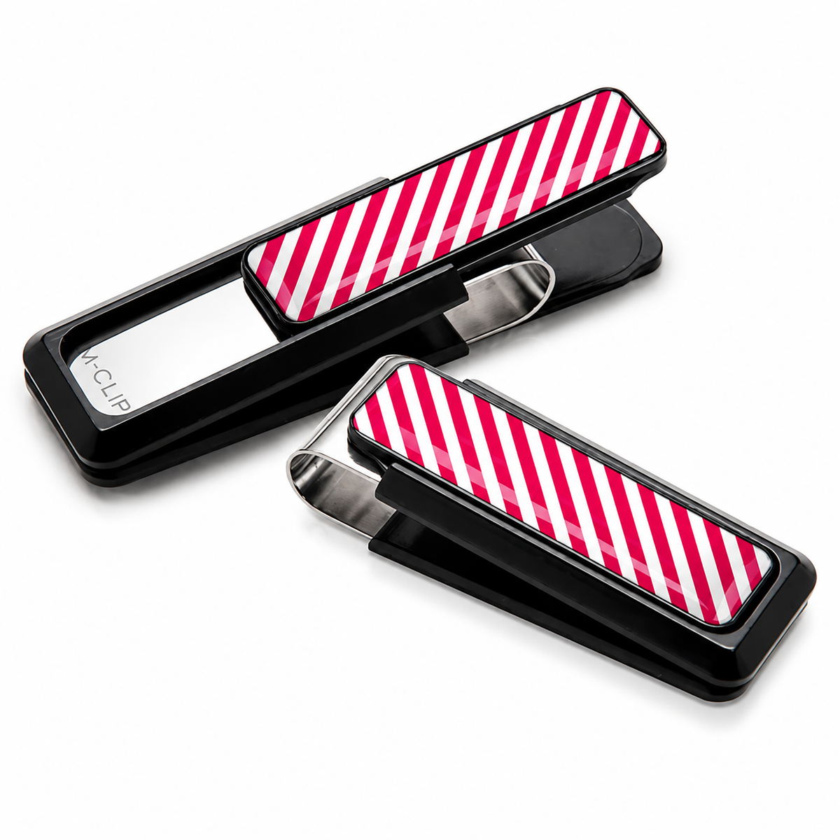 Red & White Inlay Money Clip