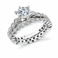 Gregorio 18k White Gold Engagement Ring