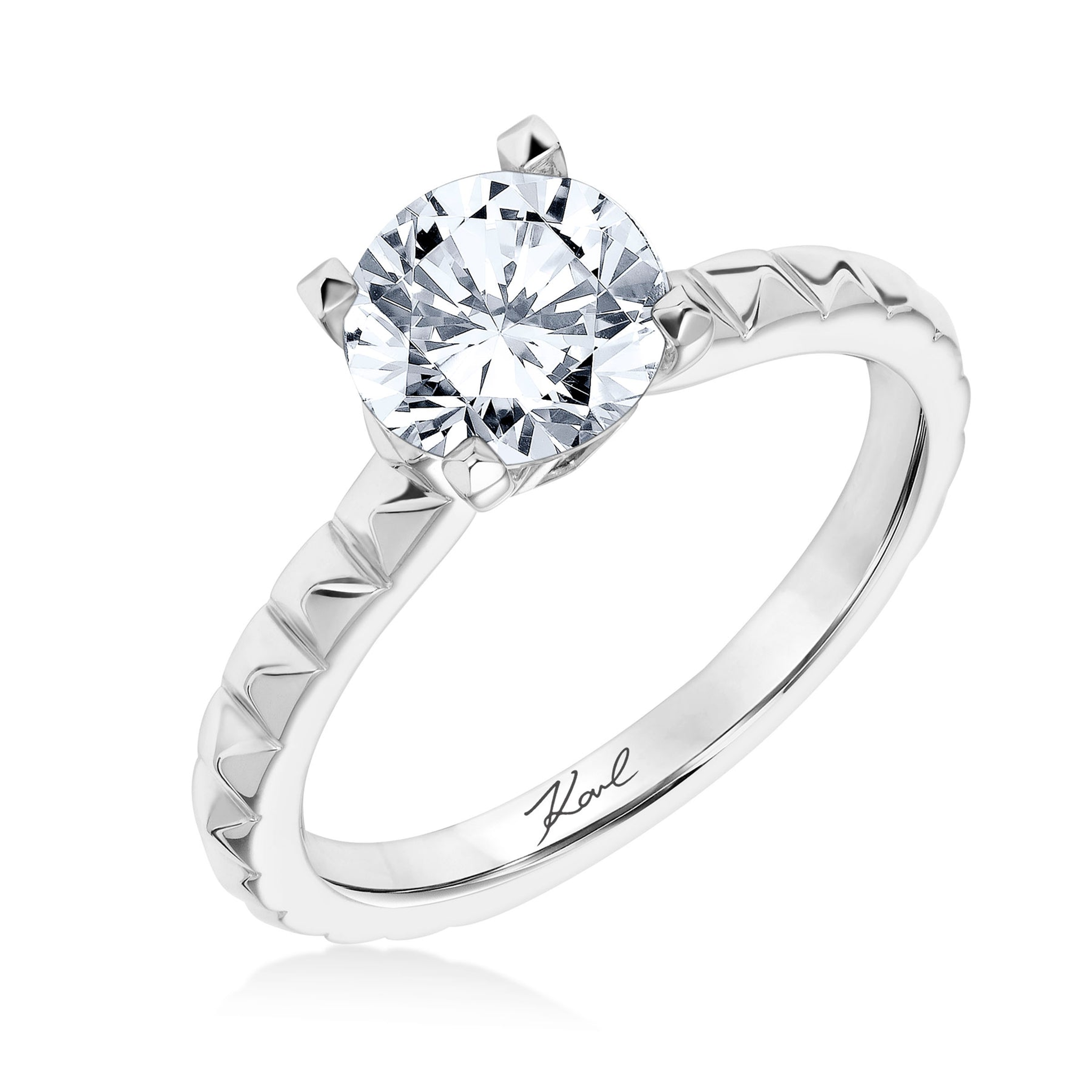 Karl Largerfeld Pyrimid shaped Engagement Ring