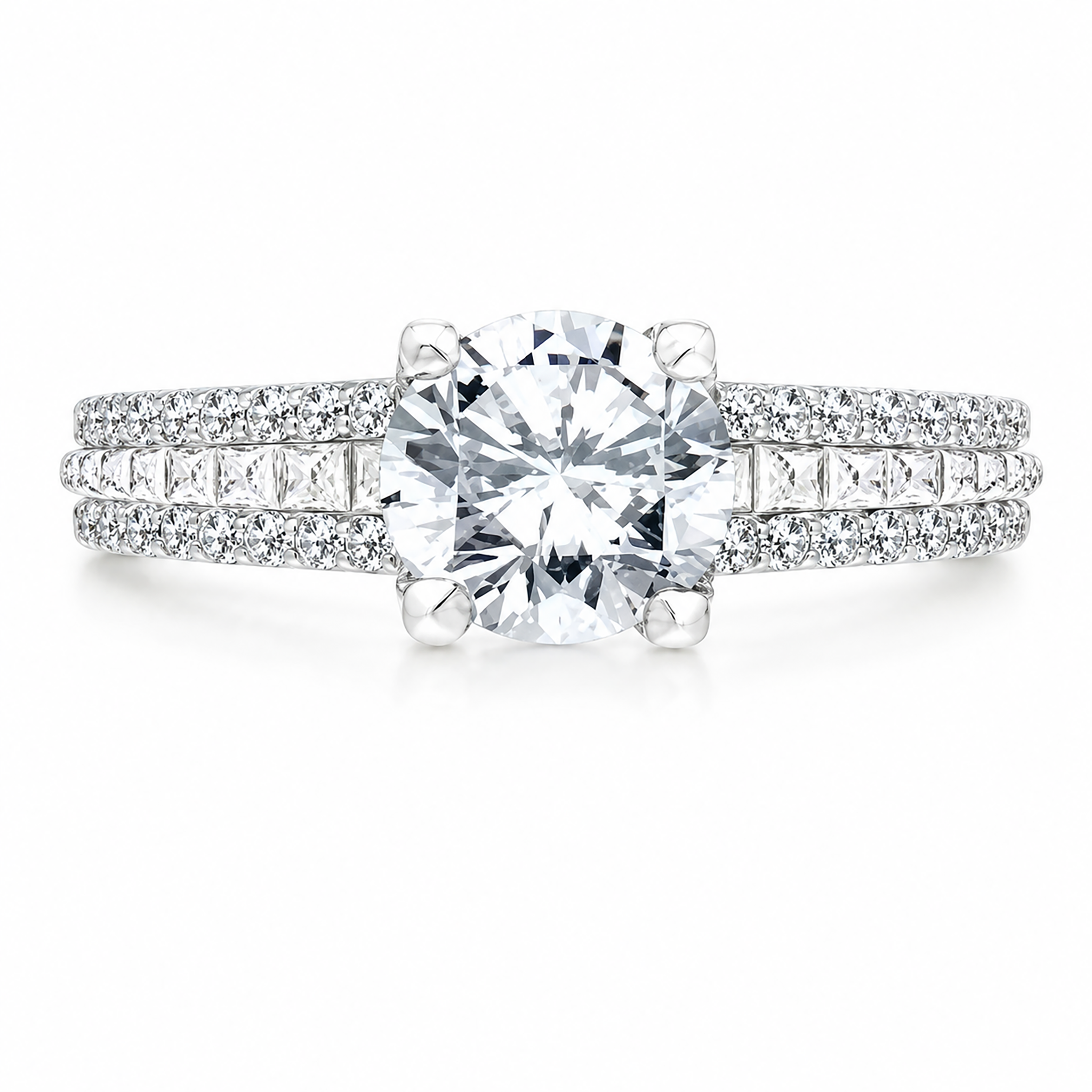 Karl Lagerfeld 18k White Gold Engagement ring