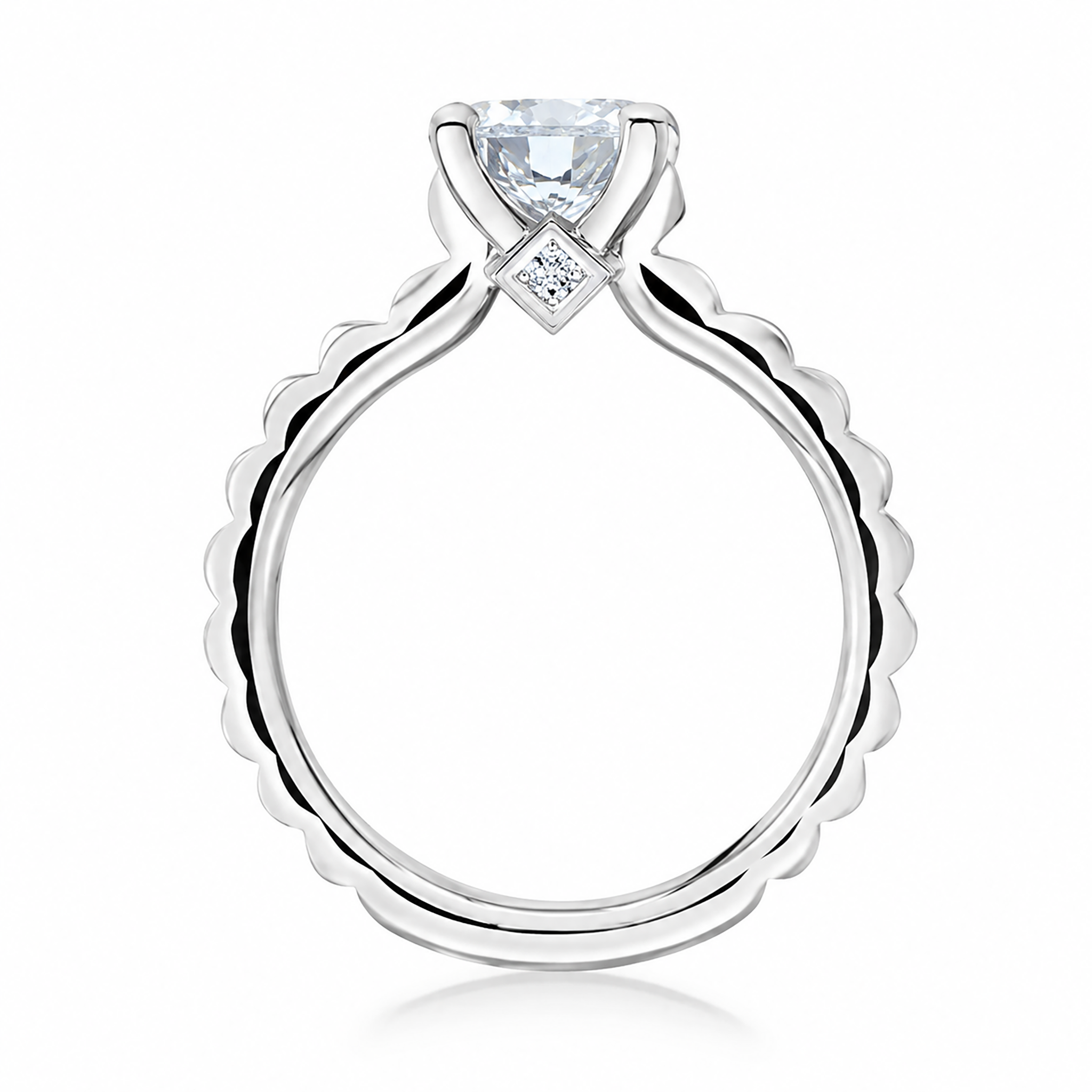 Karl Lagerfeld 18k White Gold Engagement ring