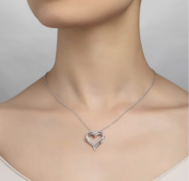 Lafonn Double-Heart Pendant Necklace