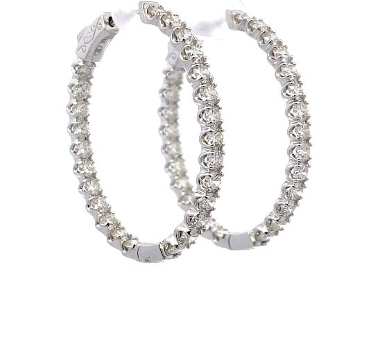 14KW 6CT Diamond Oval Hoops in Garner, NC