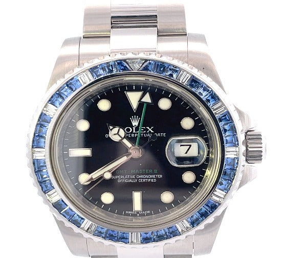 Anfesa&#39;s Certified Pre-Owned Rolex 40mm GMT Mater II &quot;Cookie Monster&quot;
