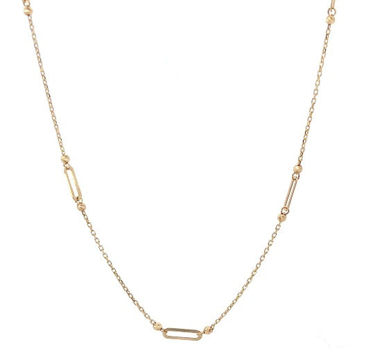 10KY Gold Paperclip Necklace